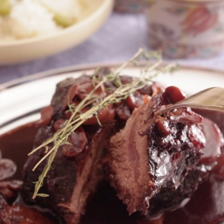 おうちでお店の味 牛ほほ肉の赤ワイン煮込み レシピ 作り方 By Karenboo 楽天レシピ